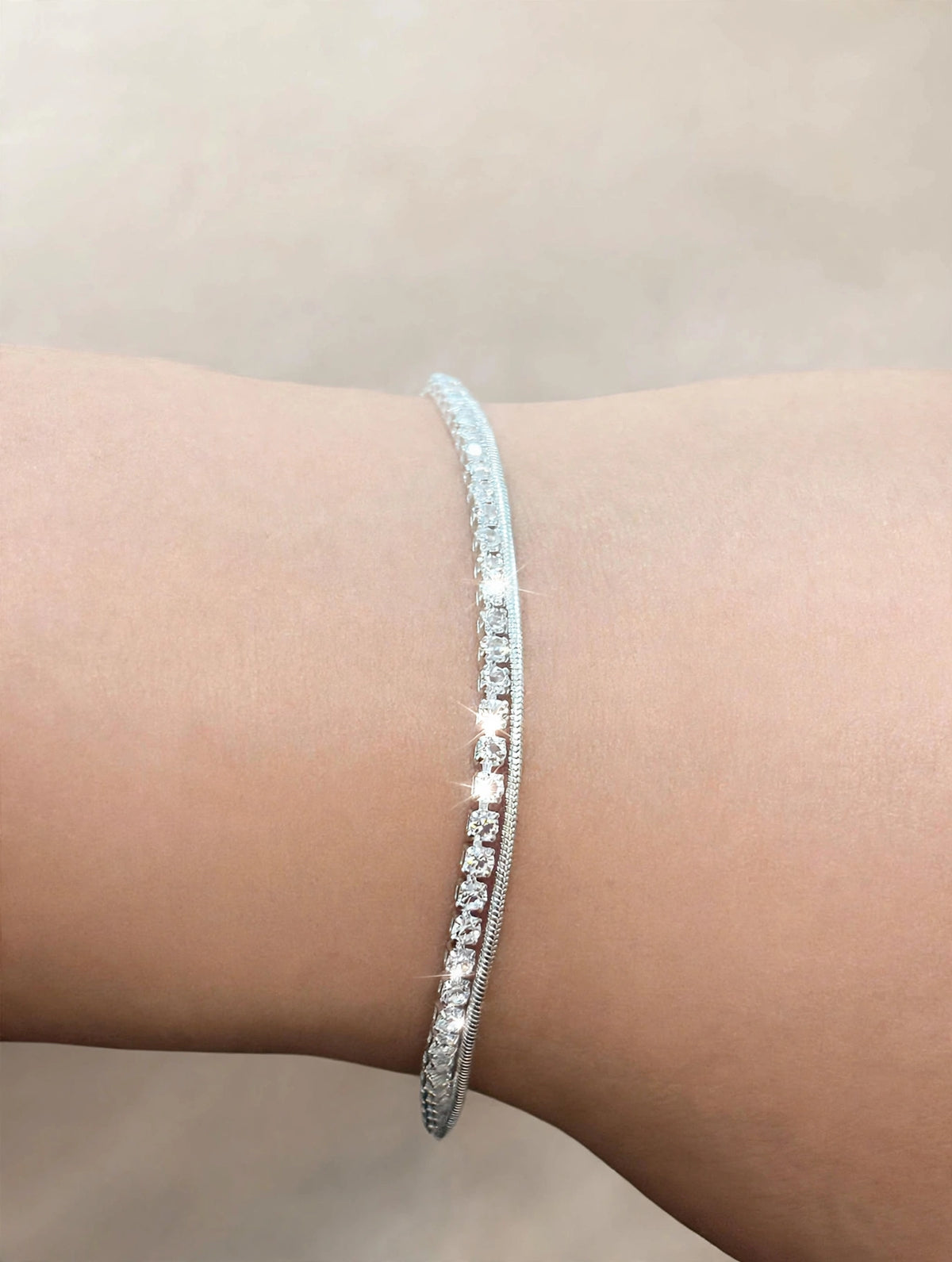 Pulseira Dupla Riviera + Rabo de Rato – Semijoia