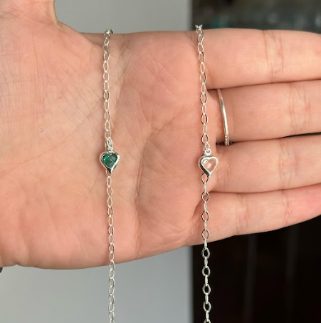 PULSEIRA 1 CORAÇÃO EM PRATA 925