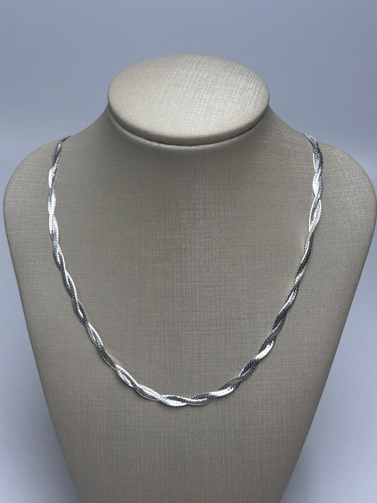 COLAR LAMINADA TRANÇADA 2 FIOS 40cm