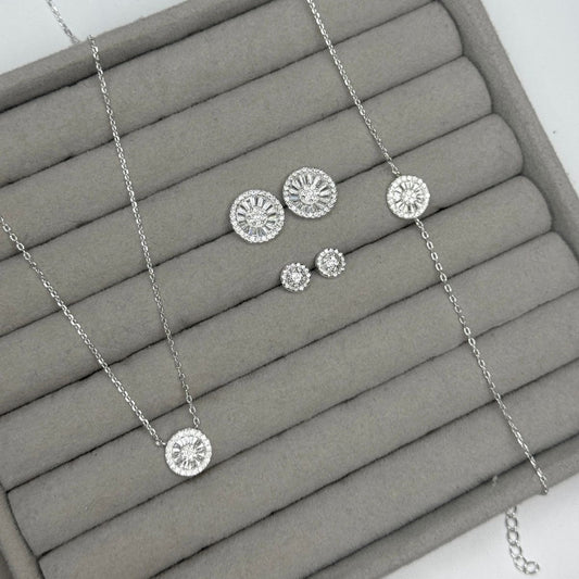 Conjunto Pizza em Prata 925