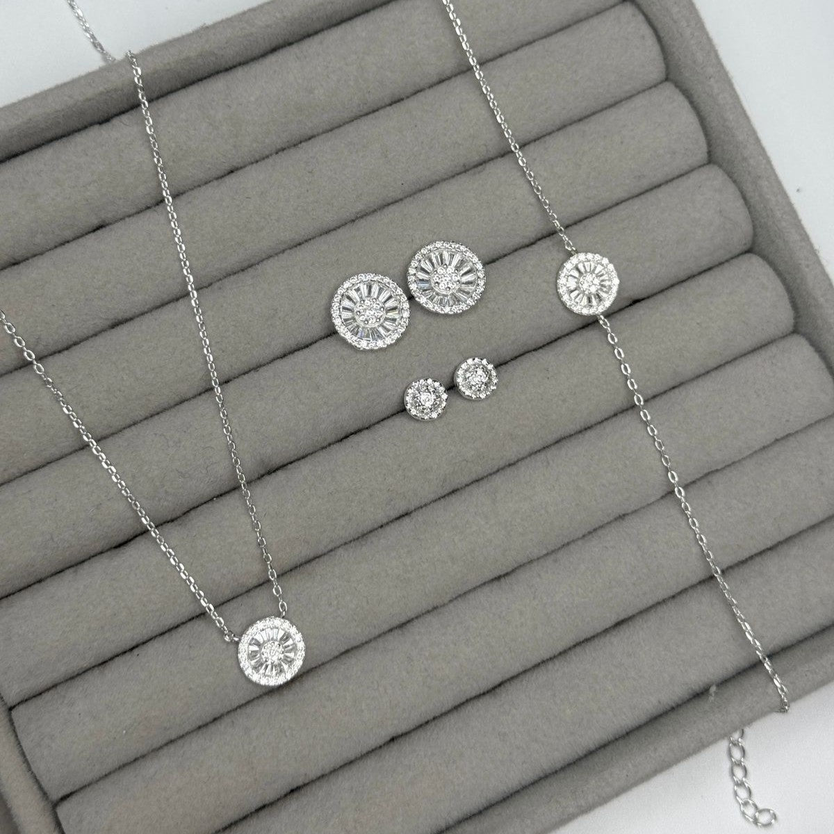 Conjunto Pizza em Prata 925