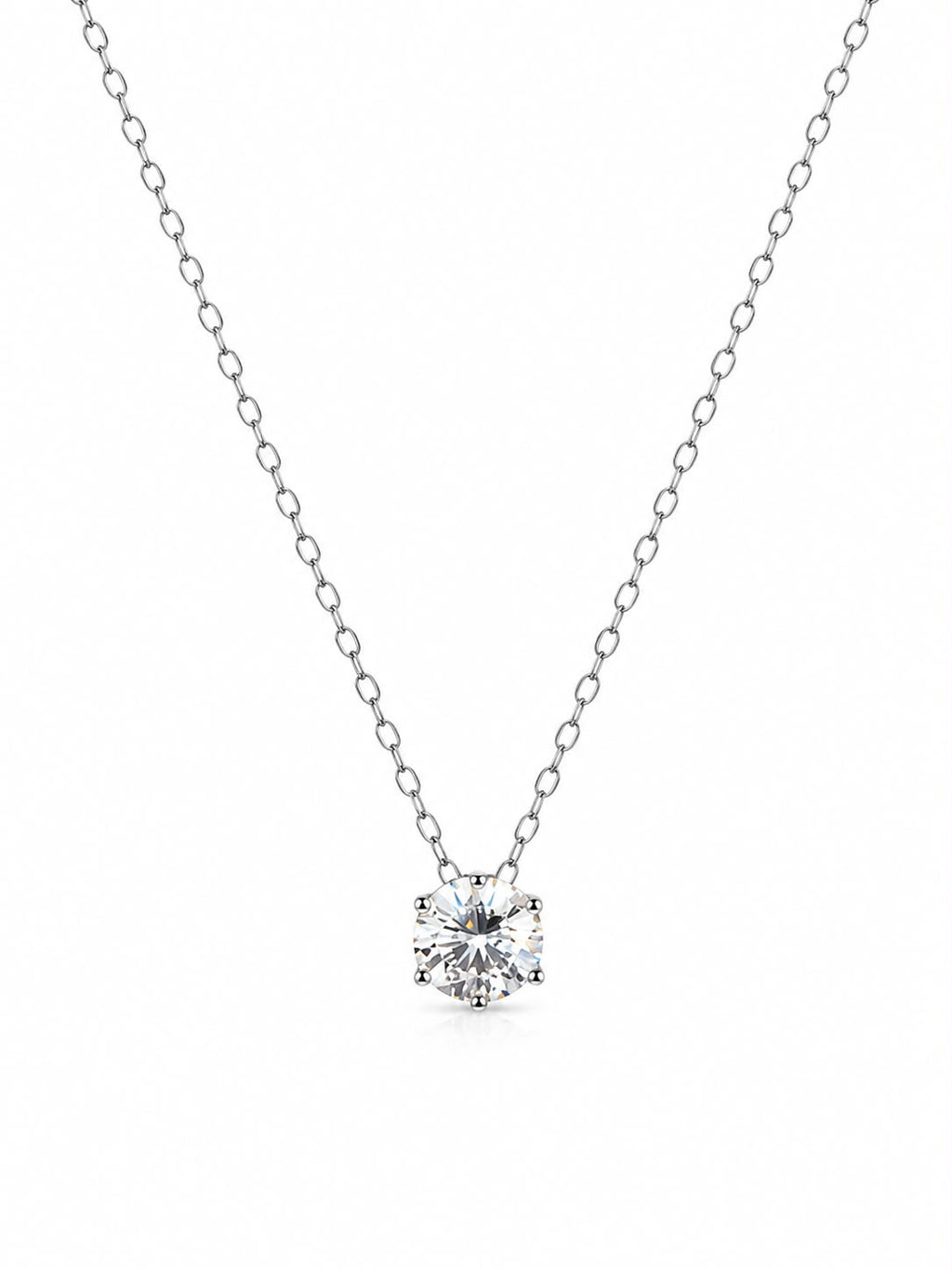 COLAR MOISSANITE 1 QUILATE EM PRATA 925