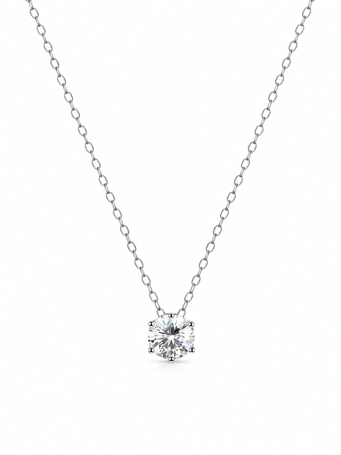 COLAR MOISSANITE 1 QUILATE EM PRATA 925