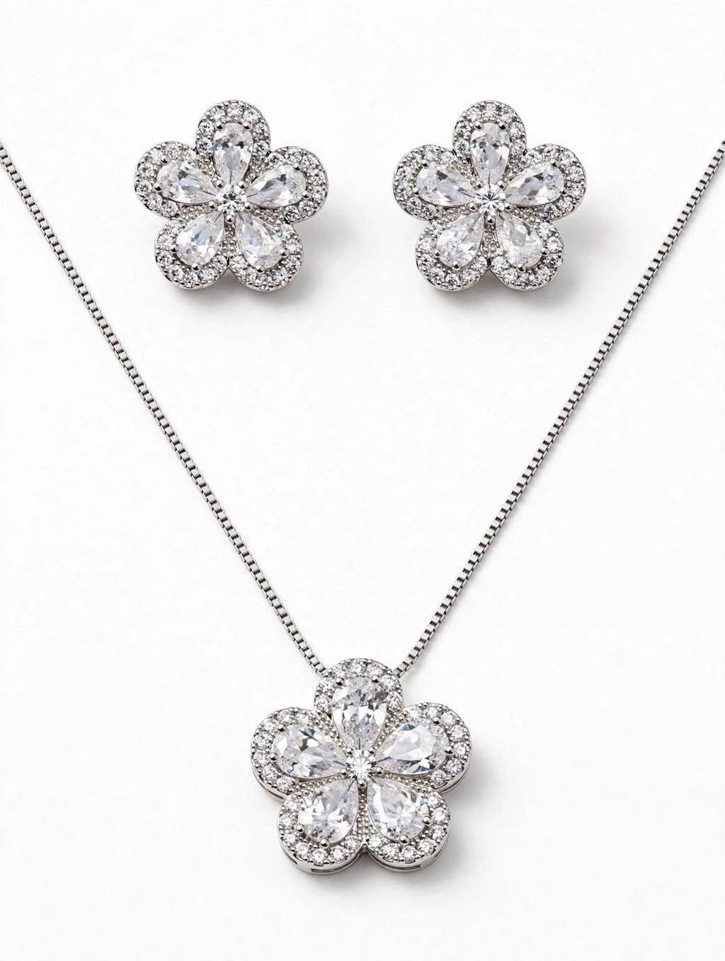 Conjunto Flor Colors Em Semijoia Premium Rodinada + Verniz