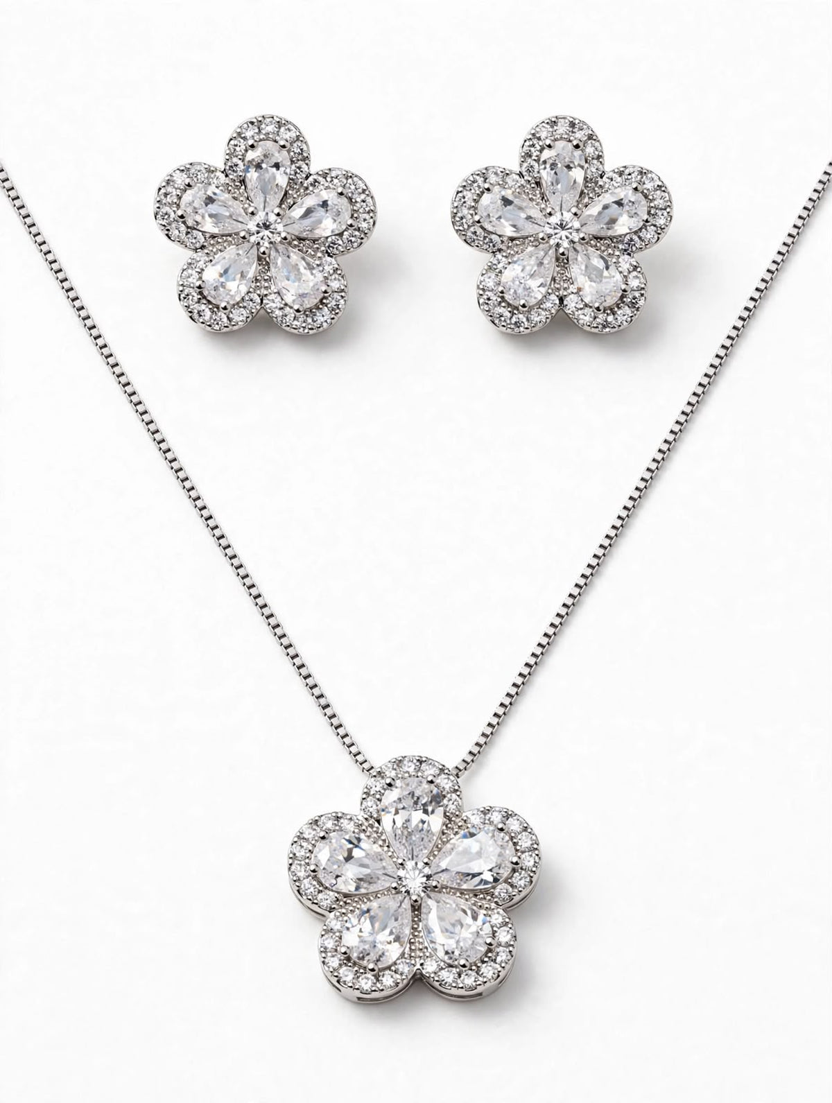 Conjunto Flor Colors Em Semijoia Premium Rodinada + Verniz