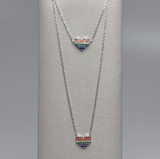CONJUNTO PIXEL COLORIDO EM PRATA 925