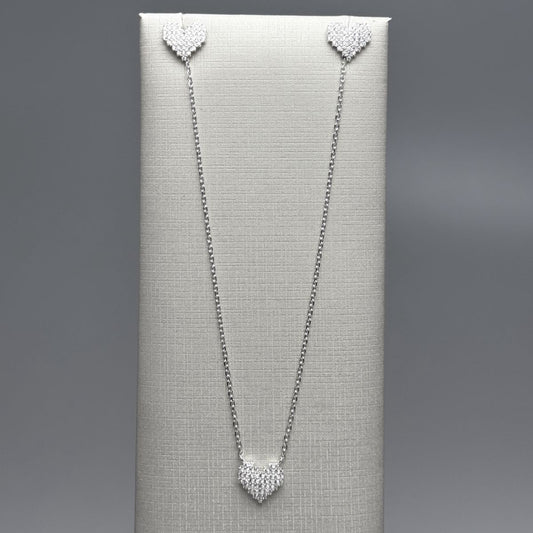 CONJUNTO PIXEL CRISTAL EM PRATA 925