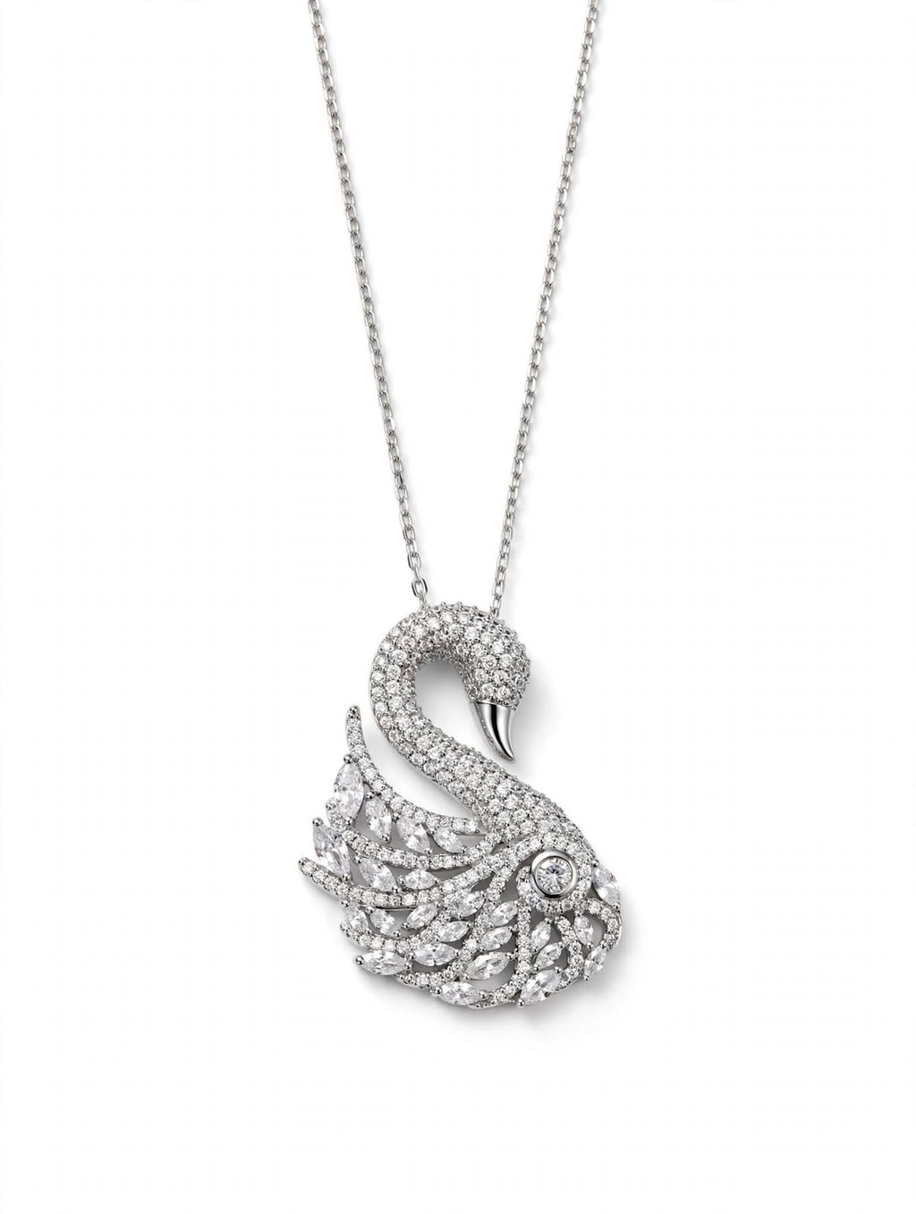 Colar Inspiração SW Cristal Rodinado Semijoia Importada Premium