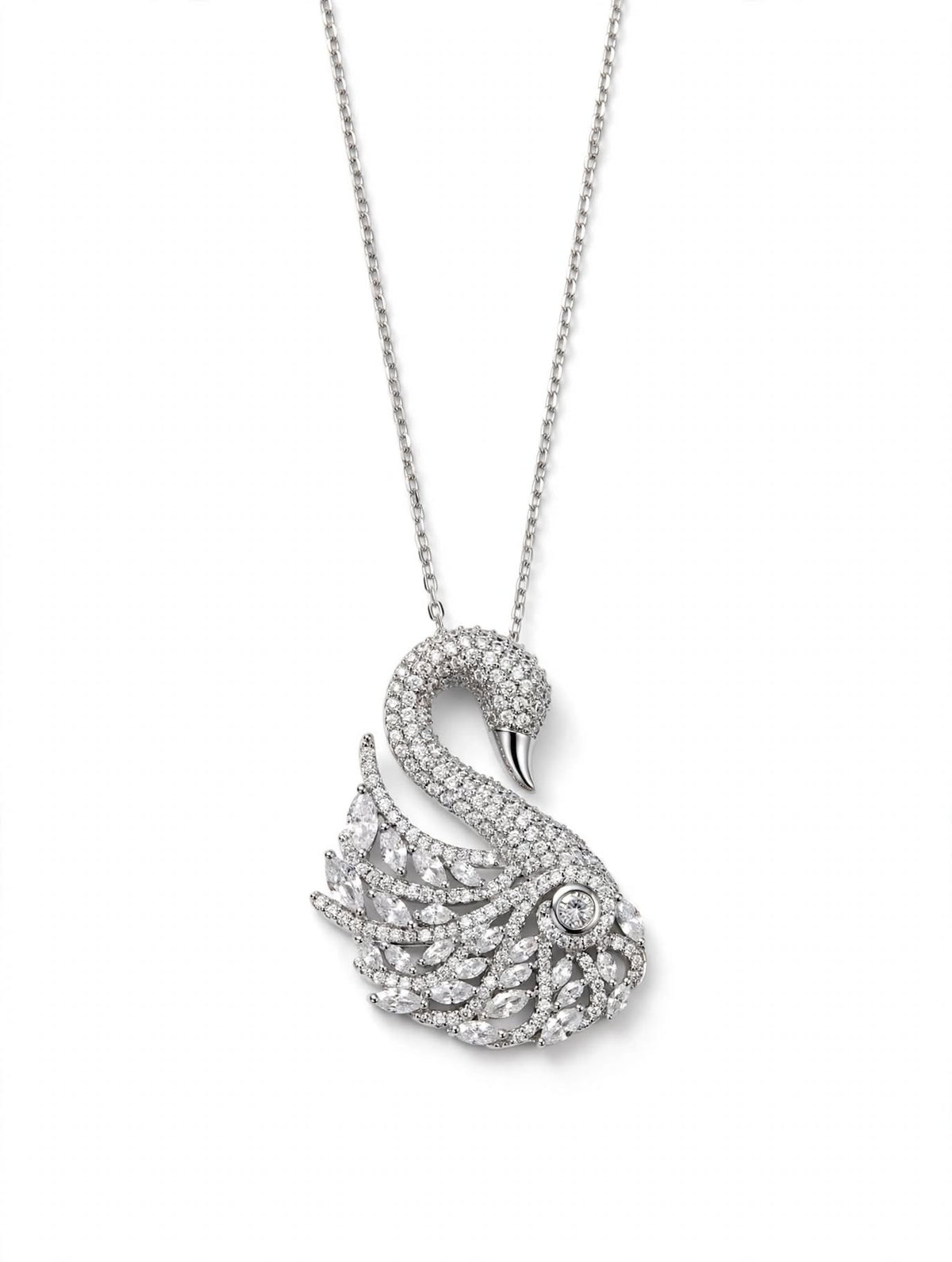 Colar Inspiração SW Cristal Rodinado Semijoia Importada Premium