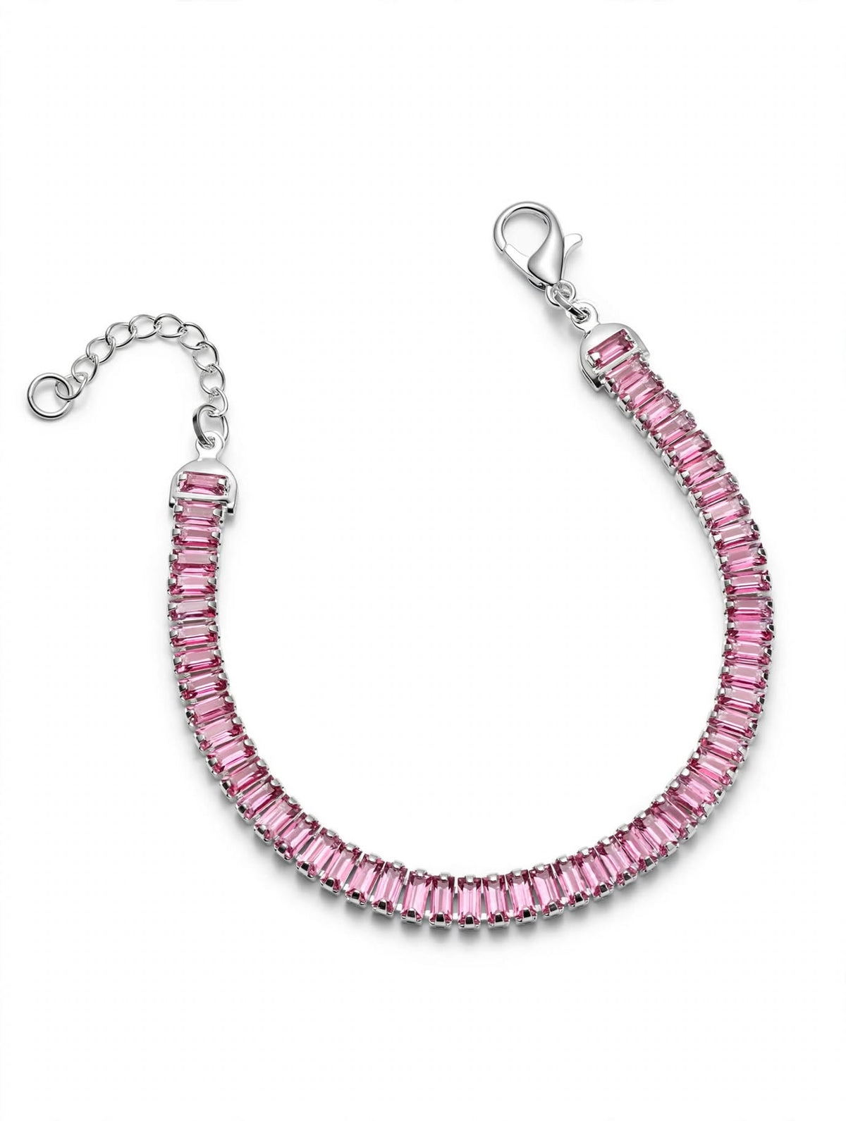 Pulseira Riviera Colors Retangular em Semijoia Prateada Premium