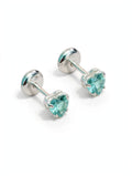 BRINCO VERDE TURMALINA TARRACHA BABY EM PRATA 925