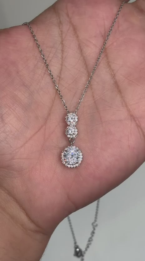 COLAR 3 PONTOS DE AÇO INOXIDAVEL 40+5CM IMPORTADO