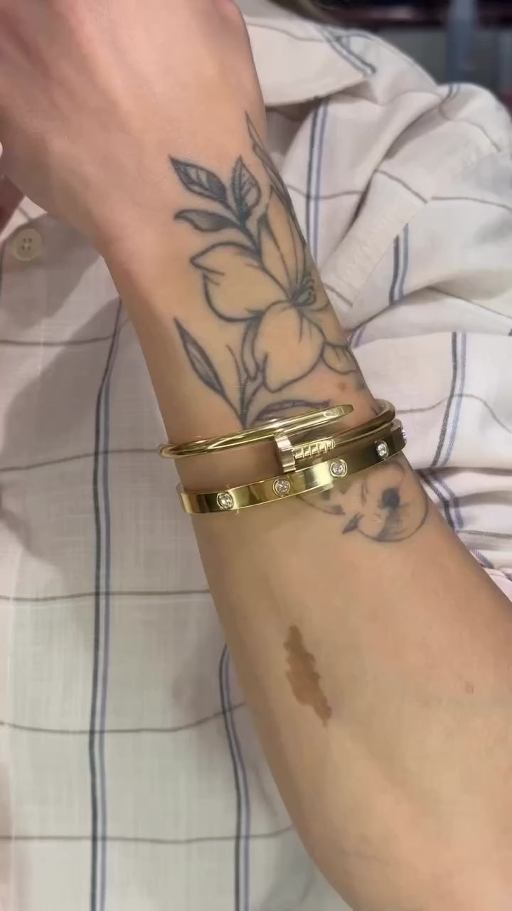 BRACELETE DOURADO AÇO INOXIDÁVEL