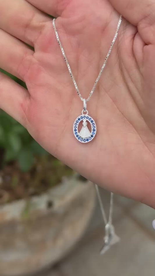 COLAR NOSSA SENHORA MOLDURA CRAVEJADO
