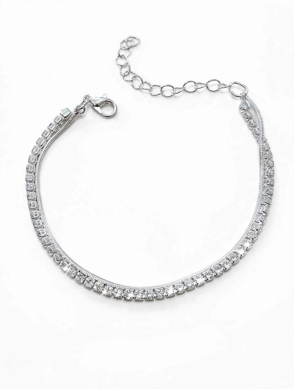 Pulseira Dupla Riviera + Rabo de Rato – Semijoia