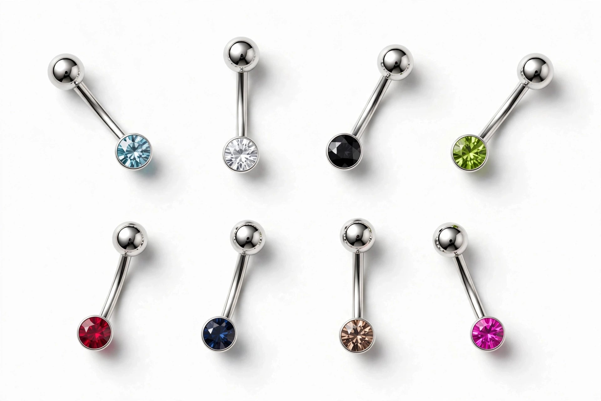 PIERCING PONTO DE LUZ P/ UMBIGO COLORS EM AÇO INOXIDAVEL