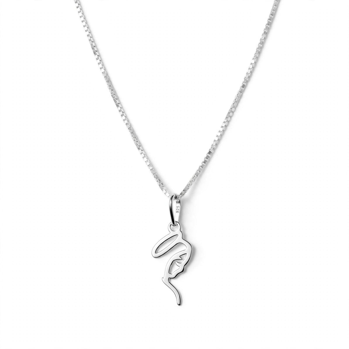 COLAR NOSSA SENHORA LISO 45CM EM PRATA 925